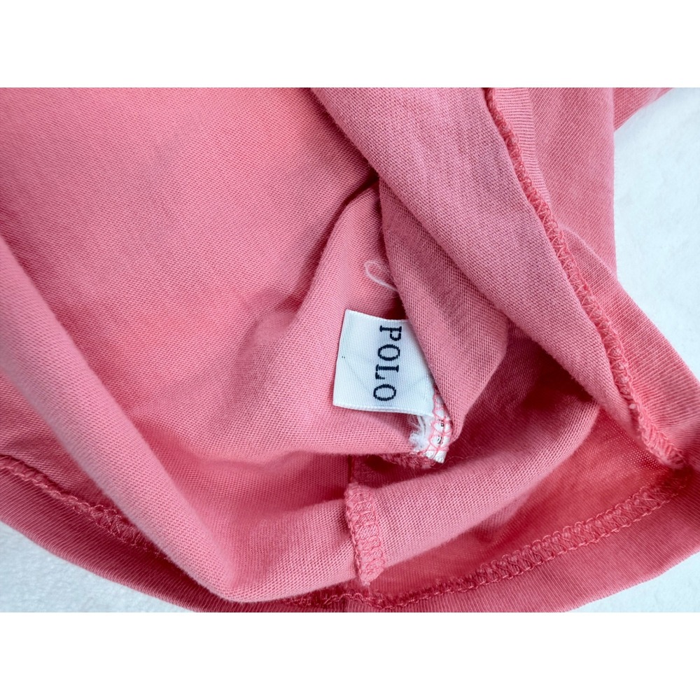 ralph lauren womens v neck basic tee shirt pink pony lightweight casual pony - Picture 4 of 5